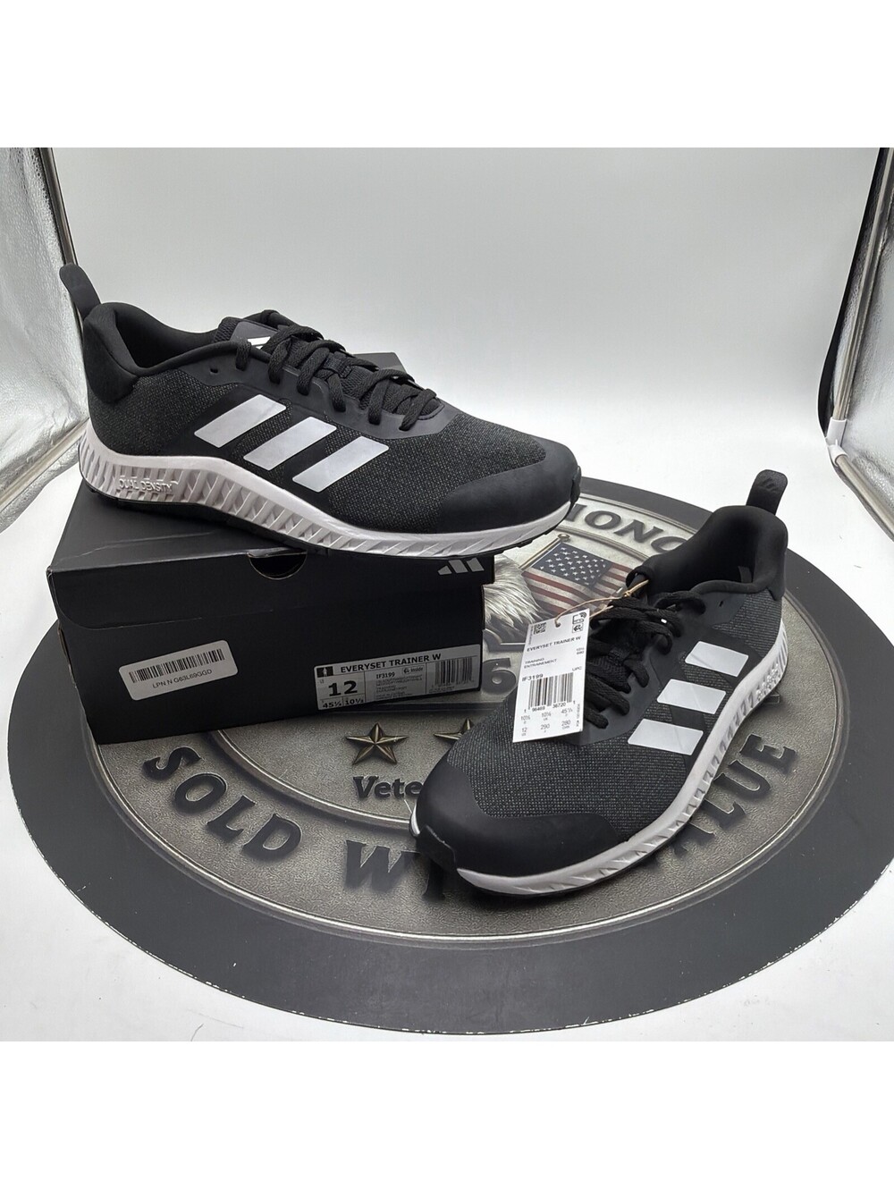 adidas Everyset Training  Womens Black, White Sneakers Athletic Shoes IF3199